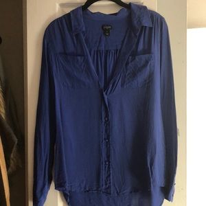 Jcrew royal blue blouse